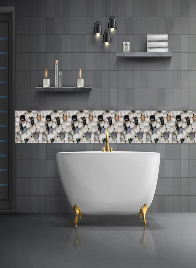 Infinity Interiors Self Adhesive Wall Tile Stickers for Home Living Room Bedroom Kitchen Stylish Walls Floor, Vinyl Oil Proof & Waterproof(Wide 6 in, Length 48 Inches 3 Strip.. (Design04) - Image 3